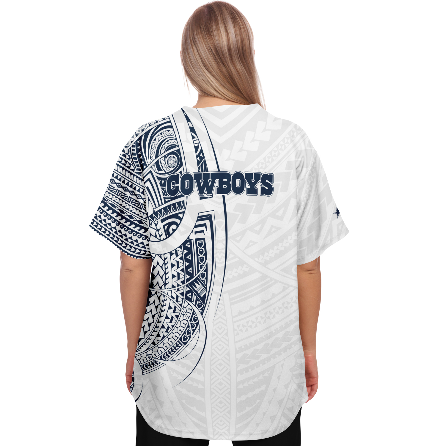 Dallas Cowboys NFL Jersey – Polynesian Design White – Anehana